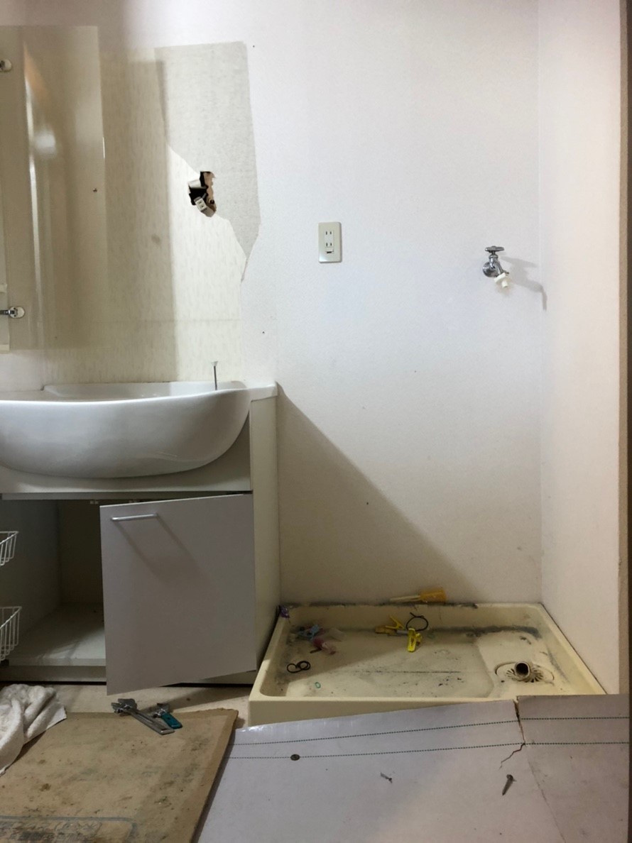 福岡市博多区　ピアラ　洗面化粧台リフォーム