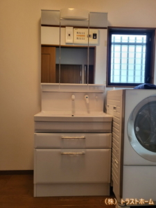 ホーロー洗面化粧台リフォーム｜飯塚市在住のお客様
