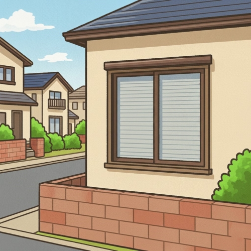 道路に面した窓