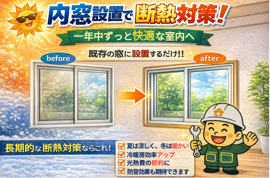 内窓で断熱対策