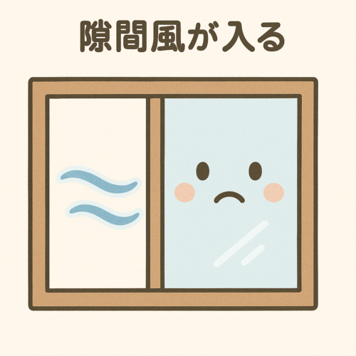 隙間風が入る