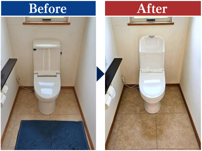福津市 お掃除しやすく快適性も向上したトイレリフォーム