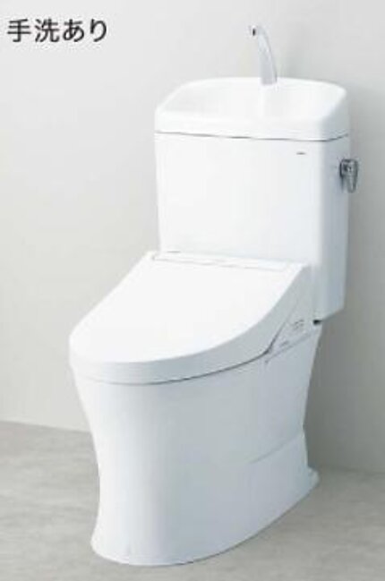 TOTO 　ピュアレストQR+ウォシュレットS1A 　床排水リモデルタイプ 　手洗付のイメージ