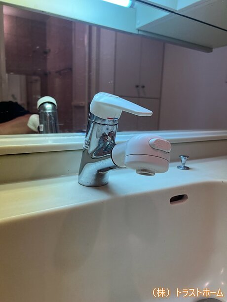 洗面水栓交換｜福岡市東区在住のお客様のビフォー画像