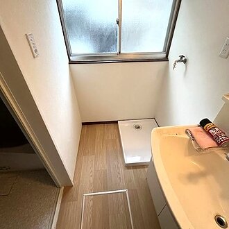 床下収納を増設した洗面所リフォームのイメージ
