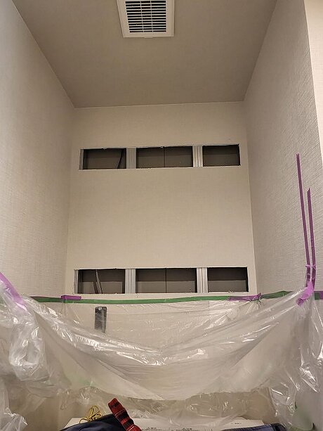 【福岡市中央区】洗面所収納棚取付リフォームのビフォー画像