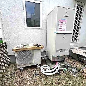 【糟屋郡久山町】電気温水器からエコキュートへ給湯器取替リフォーム工事のご紹介のイメージ