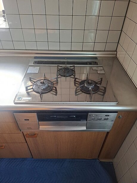 ガスコンロからパナソニックIHクッキングヒーターへ交換のビフォー画像