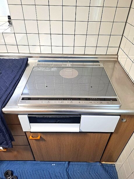 ガスコンロからパナソニックIHクッキングヒーターへ交換のアフター画像