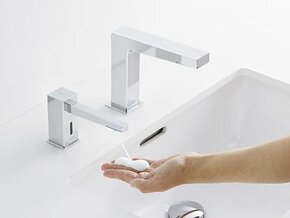 オートソープディスペンサー（自動水石けん供給栓）のイメージ